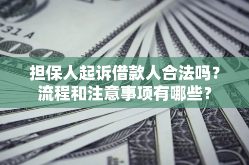 北京担保人起诉借款人合法吗？流程和注意事项有哪些？