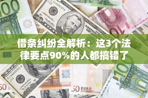 北京借条纠纷全解析：这3个法律要点90%的人都搞错了