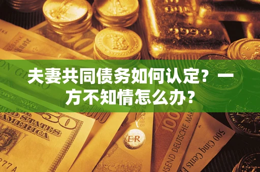 北京夫妻共同债务如何认定？一方不知情怎么办？