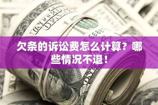 北京欠条的诉讼费怎么计算？哪些情况不退！
