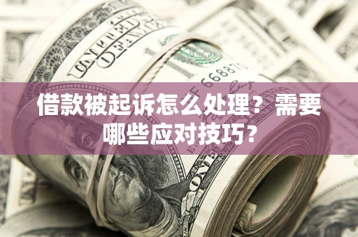 北京借款被起诉怎么处理？需要哪些应对技巧？